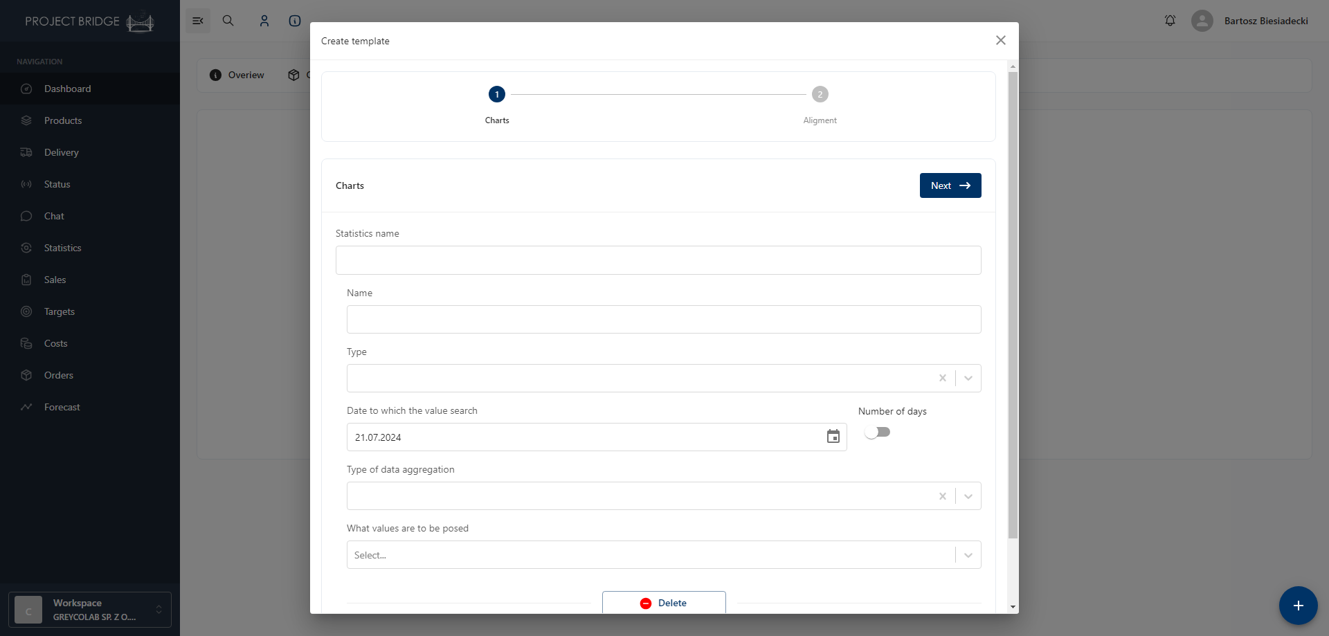 Image showing custom dashboards creation